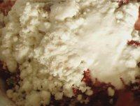 9、猪血糕,加入滤干的糯米，加五香粉，加盐