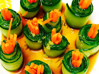 14、凉拌黄瓜卷,非常适合减肥人士