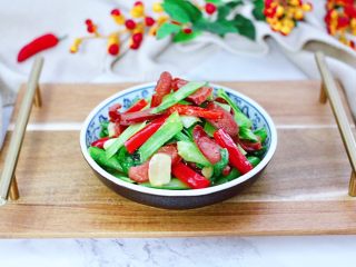 16、小白菜火腿小炒,成品一