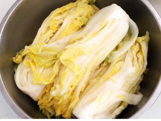 19、韩式辣白菜,用手攥出多余的水份