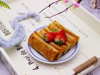 21、土豆丝红椒煎春卷,成品一