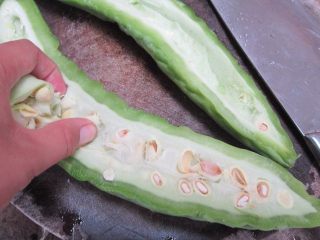 7、苦瓜排骨汤,苦瓜洗净去籽