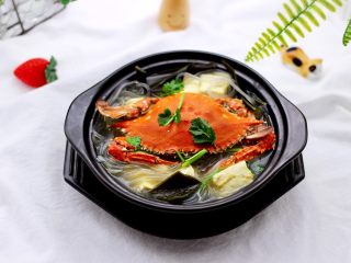 20、海带豆腐炖梭子蟹,成品一