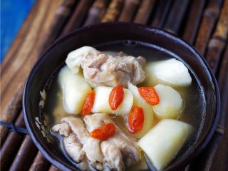 12、山药排骨汤,【山药排骨汤】做好啦。