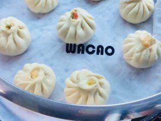 9、#最爱包子#超大粉丝榨菜肉包子,下面垫布，把包子放进去，底下有温水的可以二次发酵快一些！