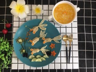 19、金鱼饺子,在搭配上一碗南瓜粥，完美。