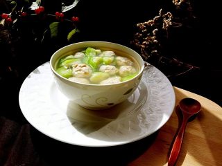 13、丝瓜肉丸汤,成品图。