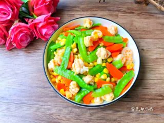 11、虾仁炒杂蔬,成品图二