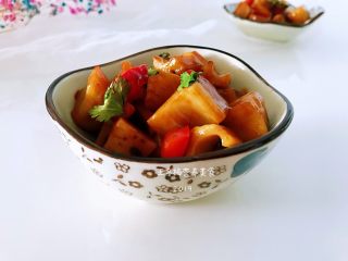 14、糖醋藕丁,成品。