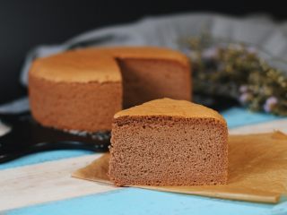 16、可可戚风蛋糕,组织。