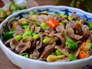 10、青豆鸡胗,成品