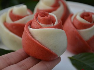 28、玫瑰花馒头,是不是很美！！