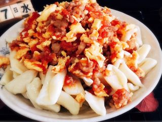 25、茄蛋肉酱猫耳朵,超级开胃！深受孩子的喜爱！