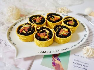 18、黄金黑米卷,装盘~