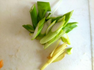 2、蘑菇小炒,葱切片，姜切丝