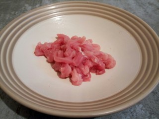 7、什锦家常炒面,瘦肉切成细丝