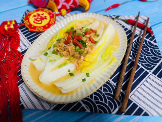 17、高汤娃娃菜,撒上香葱、枸杞