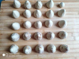 14、糙米窝头(原味&枣香),把两种粉团各自做成小窝头。