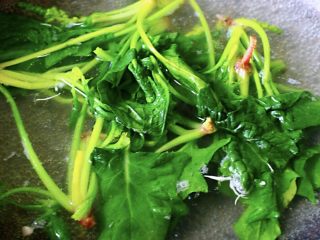 3、菠菜白玉菇虾皮汤,买菠菜要选这种红根的，比白根的营养更丰富，味道也要更好一些，菠菜洗净后焯水沥干水分备用