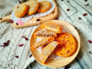 21、做饼+南瓜饼,切开趁热吃哦！