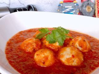 20、茄汁莲藕鸡肉丸子（亲子版）-辅食,酸辣开胃的蛋白质能量丸，超适合马拉松健身党爸爸