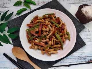 15、素炒白玉菇,成品