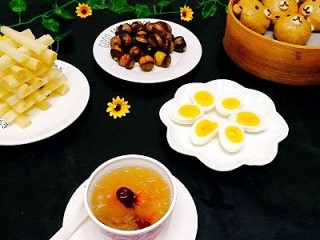 36、一锅出&小熊红糖馒头+红枣枸杞子银耳羹,给孩子们这样的早餐，杠杠的