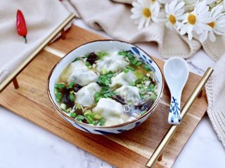 18、快手酸汤大馅馄饨,成品一