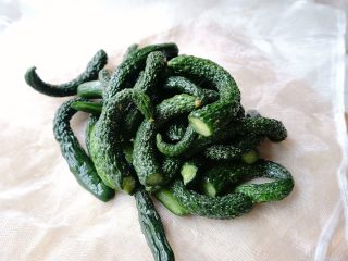 7、五香酱黄瓜,把腌好的黄瓜用干净纱布包裹起来。