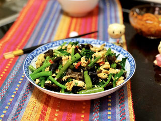 28、茼蒿炒鸡蛋➕最是一年春好处,成品