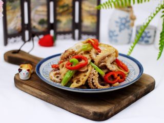 23、藕片爆桃花蛸,再来一张诱惑你。