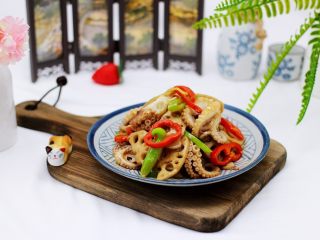 24、藕片爆桃花蛸,成品一