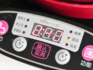 5、山药红薯糖水,选择甜品功能，定时40分钟