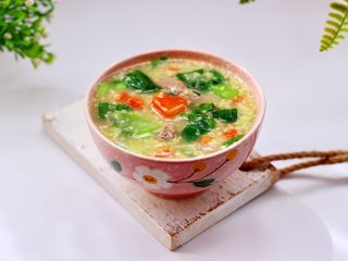 20、生滚猪肝时蔬小米粥,成品一