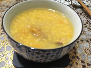 3、玉米糁南瓜粥,香浓的南瓜粥