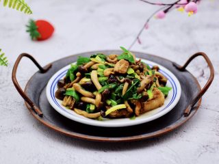 18、蟹味菇爆花肉,成品一