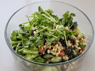 13、拍黄瓜,撒香菜段