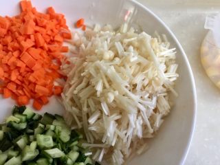 10、我爱炒饭系列➕五彩杂蔬香肠炒饭,金针菇切小段