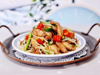 16、海兔绿豆芽小炒,成品一