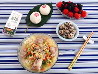 18、排骨蚬子时蔬面,美好的一天从丰盛的早餐开始