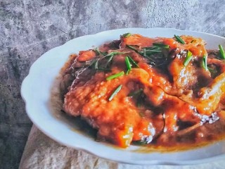 16、红烧香葱大排,成品