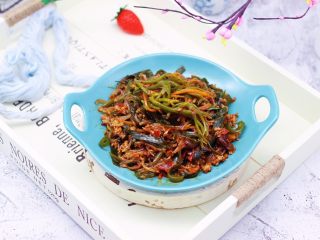 22、肉末海带炒粉条,成品一