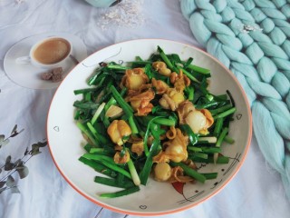 23、韭菜炒扇贝,开吃