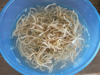 2、香辣木瓜丝,先用冷水淘洗干净,有许多灰尘和一些沙子