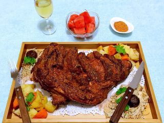 17、烤羊腿,好吃的羊腿一定要有美景来搭配噢