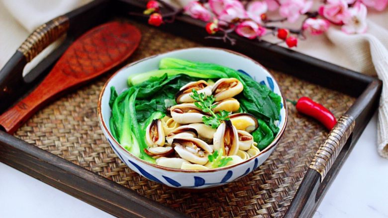 上汤豆皮青口小白菜