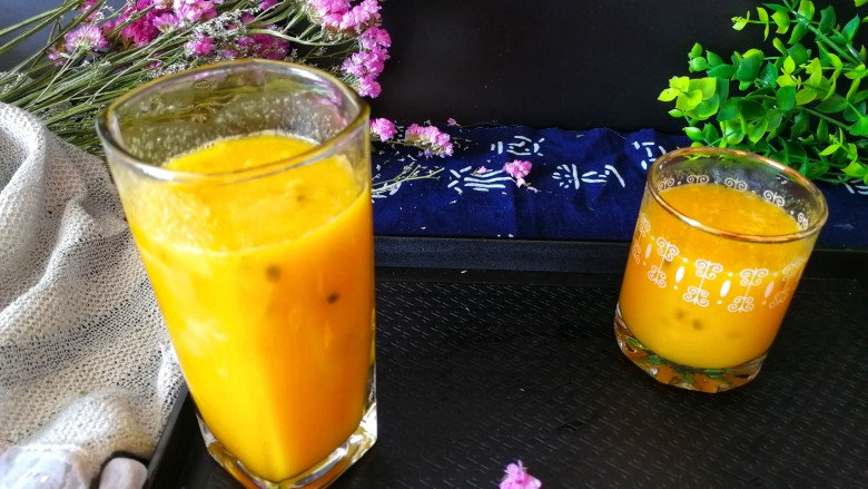 百香果芒果苹果汁