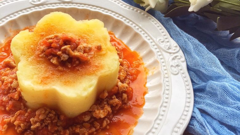 辅食12M番茄肉末土豆泥