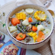 冬至美食营养滋补的山药炖鸡汤