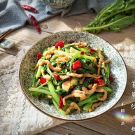 苔菜炒肉丝